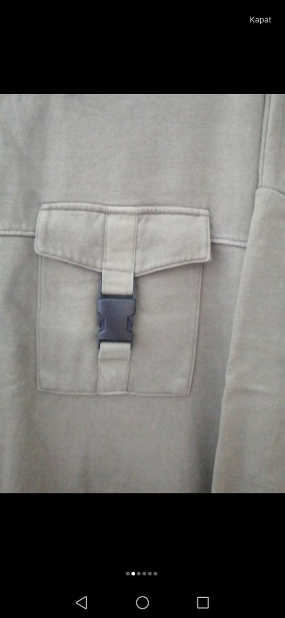 Haki  Kadın Salaş Sweatshirt - Görsel 2