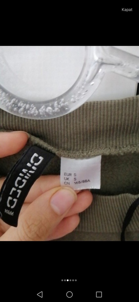 Haki  Kadın Salaş Sweatshirt - Görsel 3