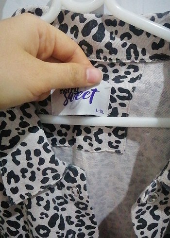 Leopar desenli kot ceket - Görsel 2