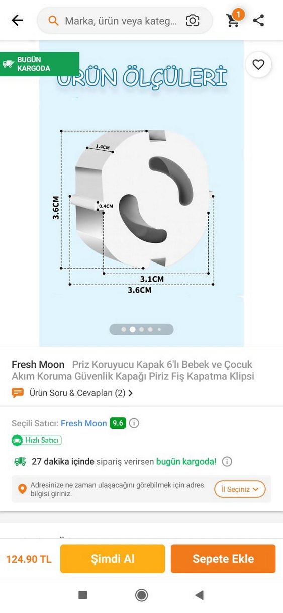 Fresh Moon 6'lı Priz Koruyucu Kapak Seti - Görsel 2