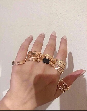 13 ADET GOLD RENK YÜZÜK SETİ