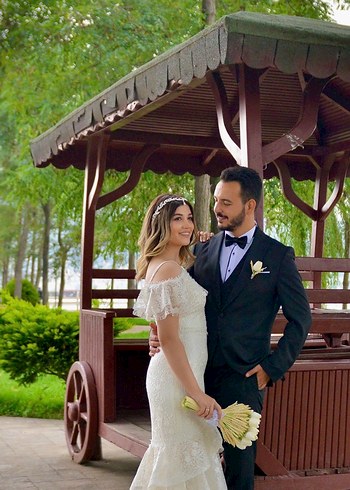 m Beden beyaz Renk Dantelli nikah elbisesi