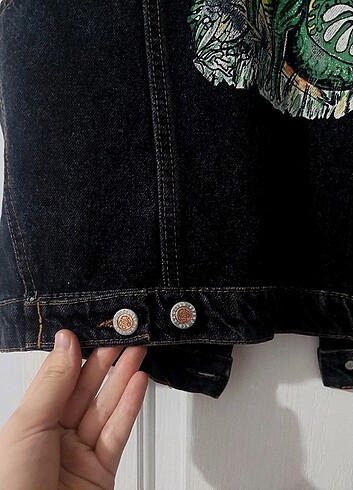 s/m Beden Vintage C&A jinglers denim* dinazor baskılı kot ceket