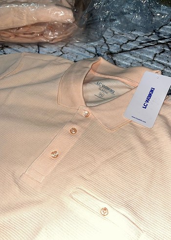 Bej Erkek Pamuklu Polo Tişört