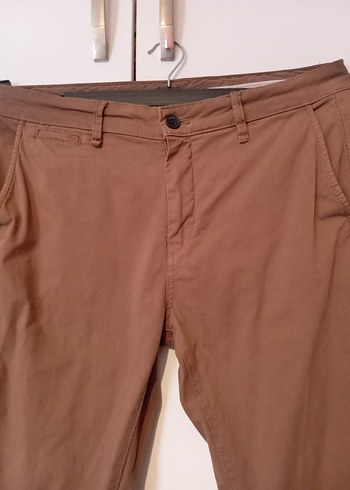 Zara Erkek Bej Keten Rahat Kesim Pantolon