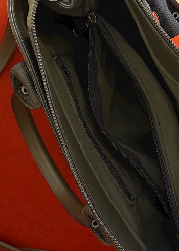 Kadın Deri Yılan Desenli Tokalı Çanta - Görsel 7