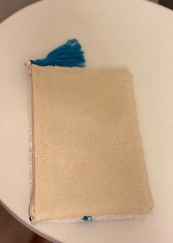 Nakışlı Püsküllü Örgü Kadın Portföy Çanta - Görsel 5