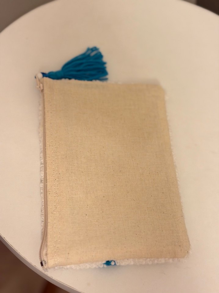 Nakışlı Püsküllü Örgü Kadın Portföy Çanta - Görsel 5