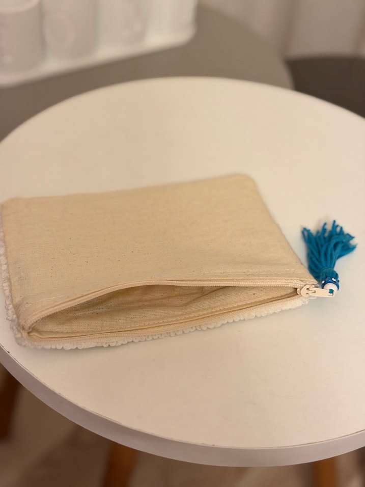 Nakışlı Püsküllü Örgü Kadın Portföy Çanta - Görsel 4