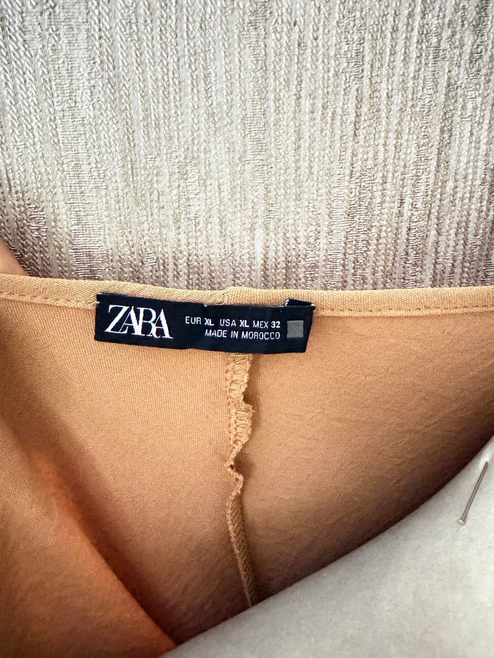 Bej Keten kayık Yakalı Uzun Elbise - Görsel 3