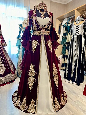 Bordo sıfır kaftan