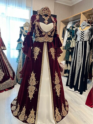 Diğer Bordo sıfır kaftan