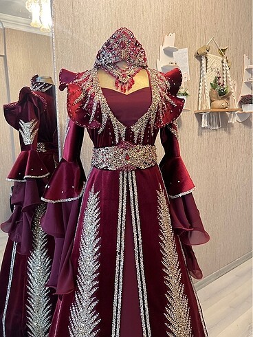 Diğer Bordo 36-38-40 uyumlu sıfır kaftan