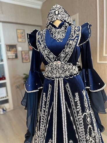 Diğer Lacivert sıfır kaftan