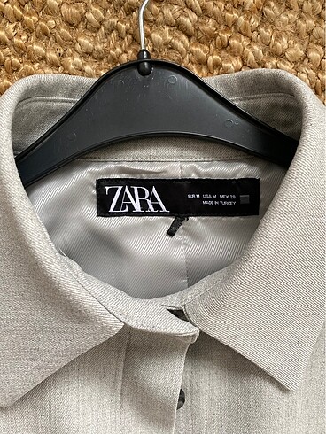 m Beden gri Renk Zara Crop Blazer