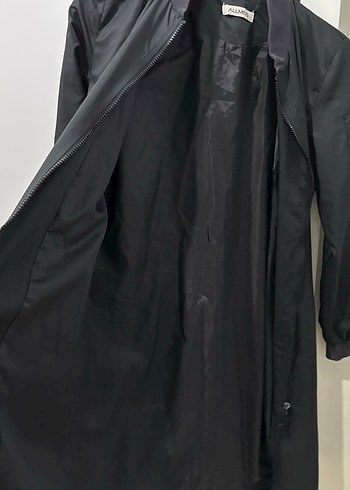 Siyah Midi Kadın yağmurluk - Görsel 4