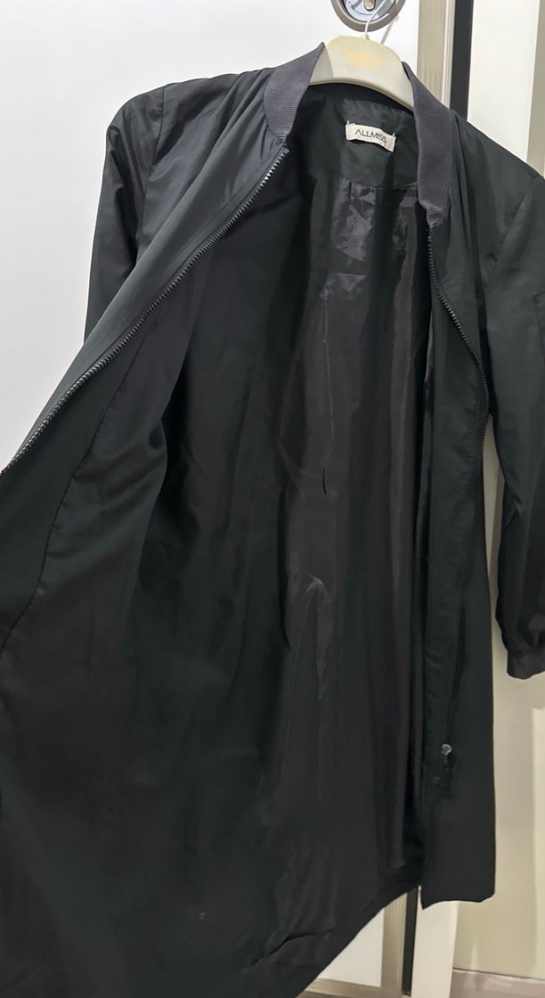 Siyah Midi Kadın yağmurluk - Görsel 4