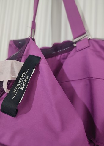 Mor Pilili Midi Elbise - Görsel 3