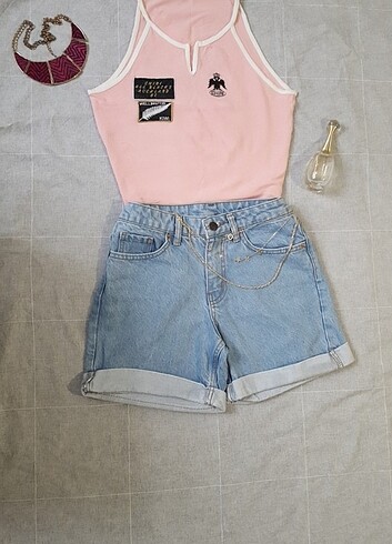 Topshop mavi kot şort