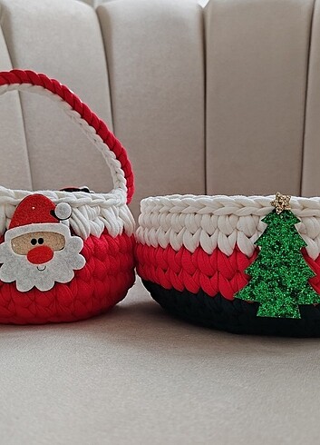Dekoratif Yılbaşı Sepetleri - Görsel 4