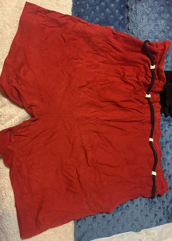 Kırmızı  Rahat Kesim Hamile Şortu - Görsel 3