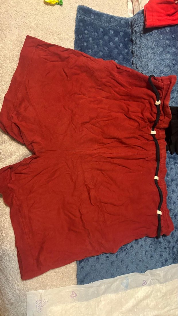 Kırmızı  Rahat Kesim Hamile Şortu - Görsel 3