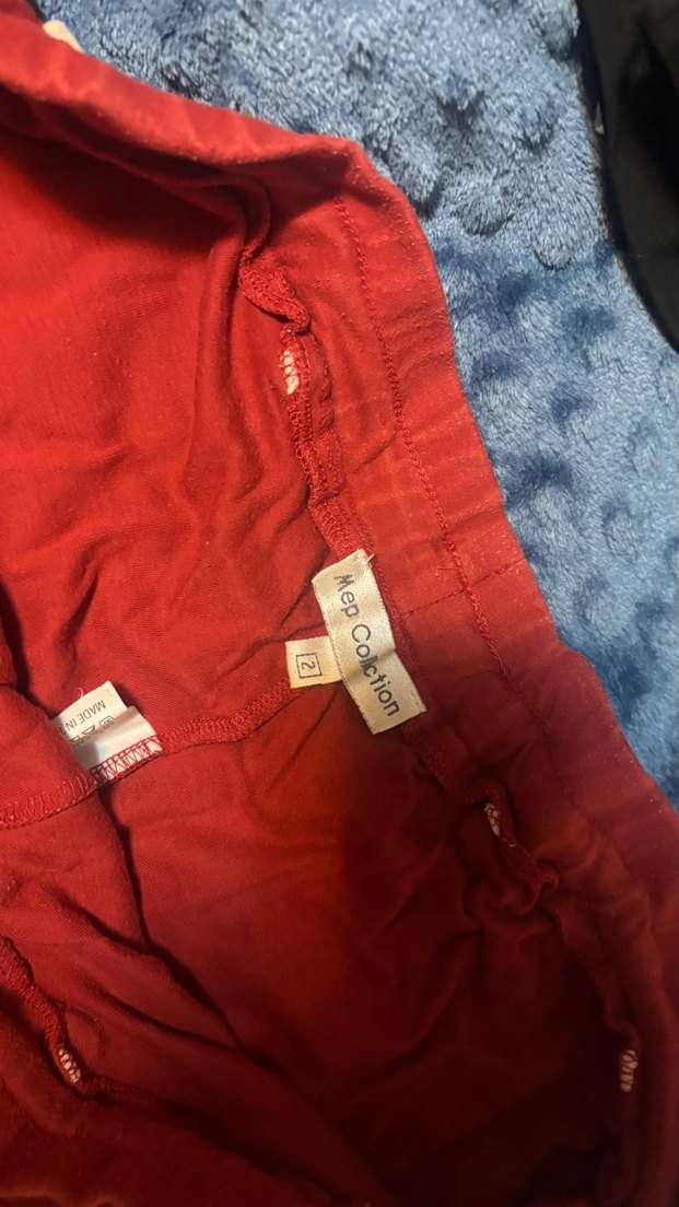 Kırmızı  Rahat Kesim Hamile Şortu - Görsel 2