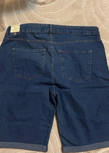 Kadın Lacivert Midi Kot Şort - Görsel 4