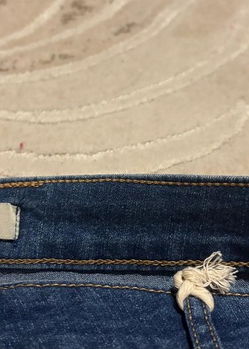 Kadın Lacivert Midi Kot Şort - Görsel 3