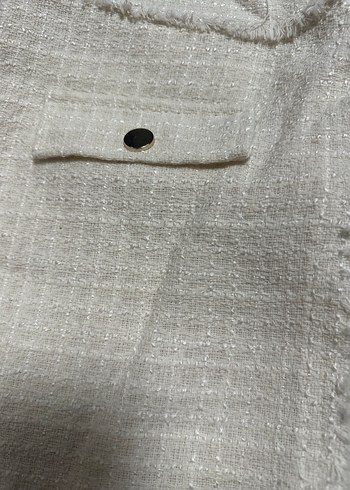 Defacto Düğmeli Bej tüvit Mini Etek