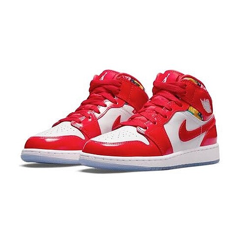 Nike air jordan 1 mid Barcelona sweater red