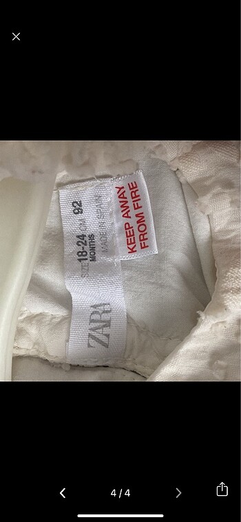 18-24 Ay Beden Zara elbise