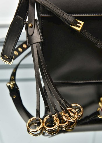 Beden beyaz Renk PRADA- Parada Soft Sound Large Leather Shoulder Bag with Charms