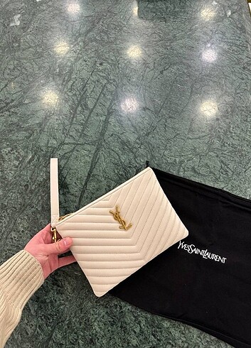 Beden siyah Renk Yves Saint Laurent clutch
