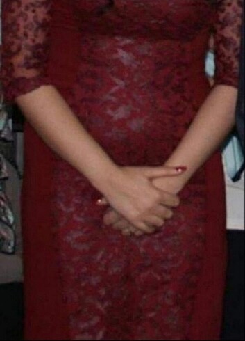 Diğer Bordo elbise