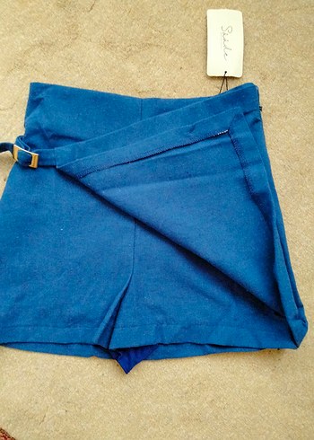 32 Beden mavi Renk Kadın Mavi Mini Denim Şort