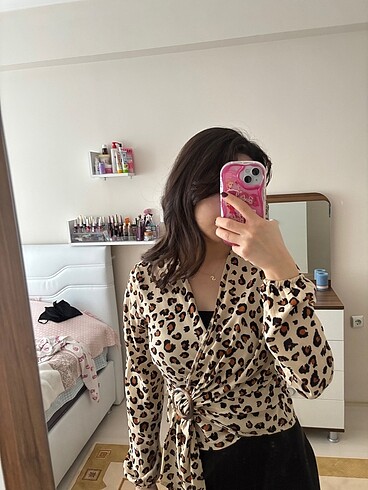 Koton leoparlı bluz