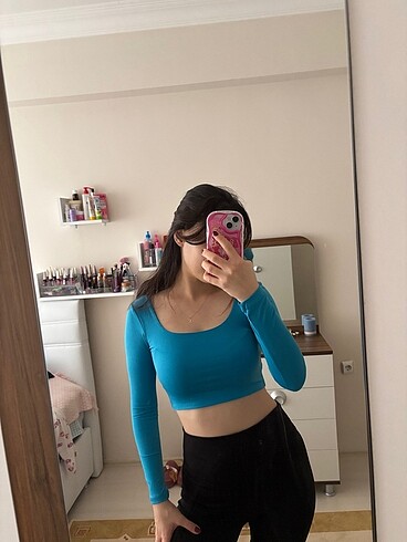 River Island Crop bluz uzun kollu