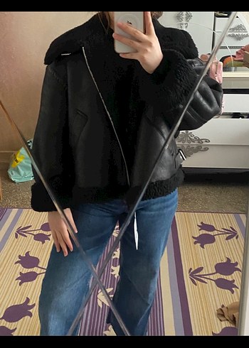 Zara Zara astar detaylı biker ceket