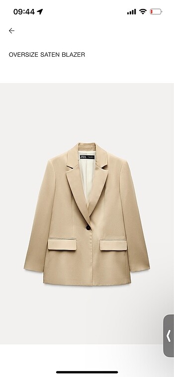 Zara saten blazer
