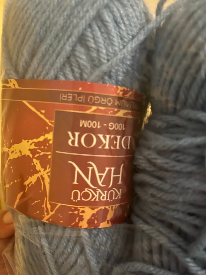 Bohem Tarz Mavi El Örgü İpi - Görsel 2