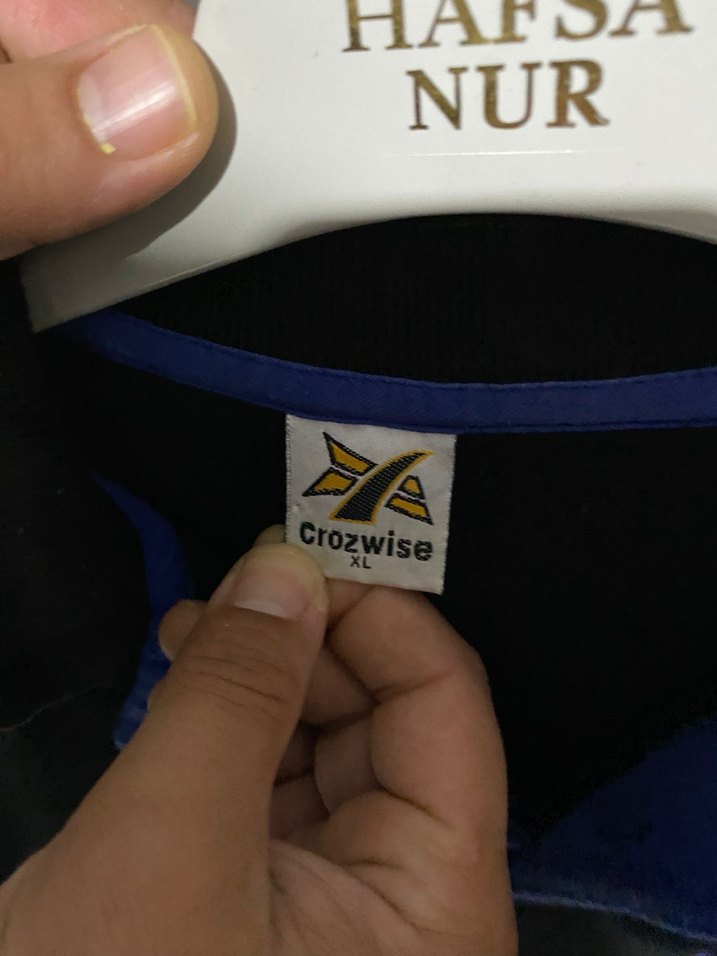 Crozwise Vintage Düğmeli Siyah Erkek Sweatshirt - Görsel 4