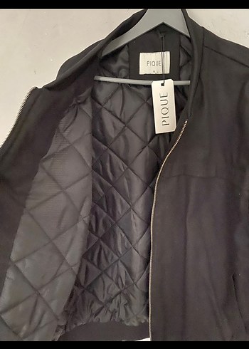 Siyah Deri erkek Bomber Ceket - Görsel 3