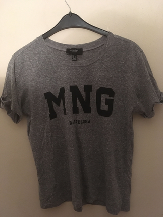 Mango Mango yazı detaylı t shirt