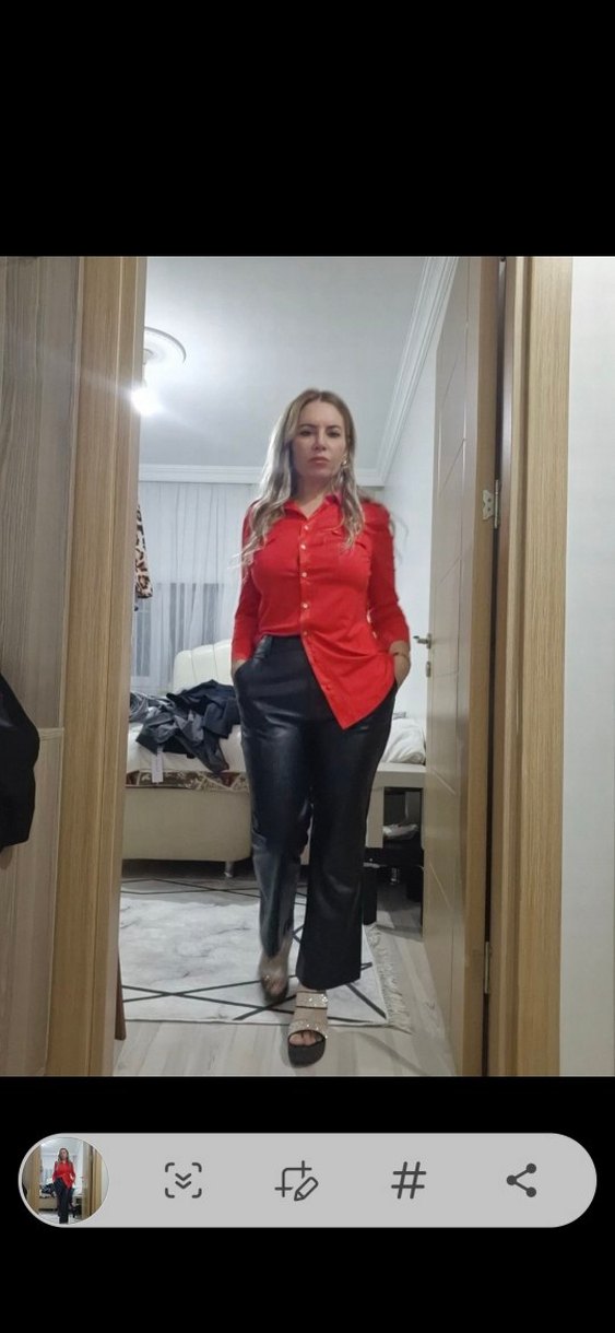 Kırmızı penye gömlek - Görsel 2