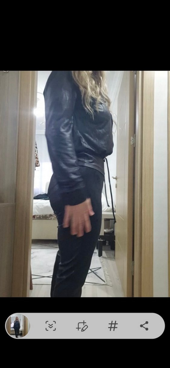 Siyah Deri Ofis Gömleği - Görsel 2