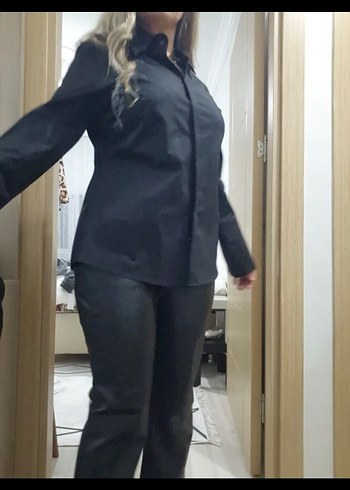 pamuklu fit gömlek - Görsel 2