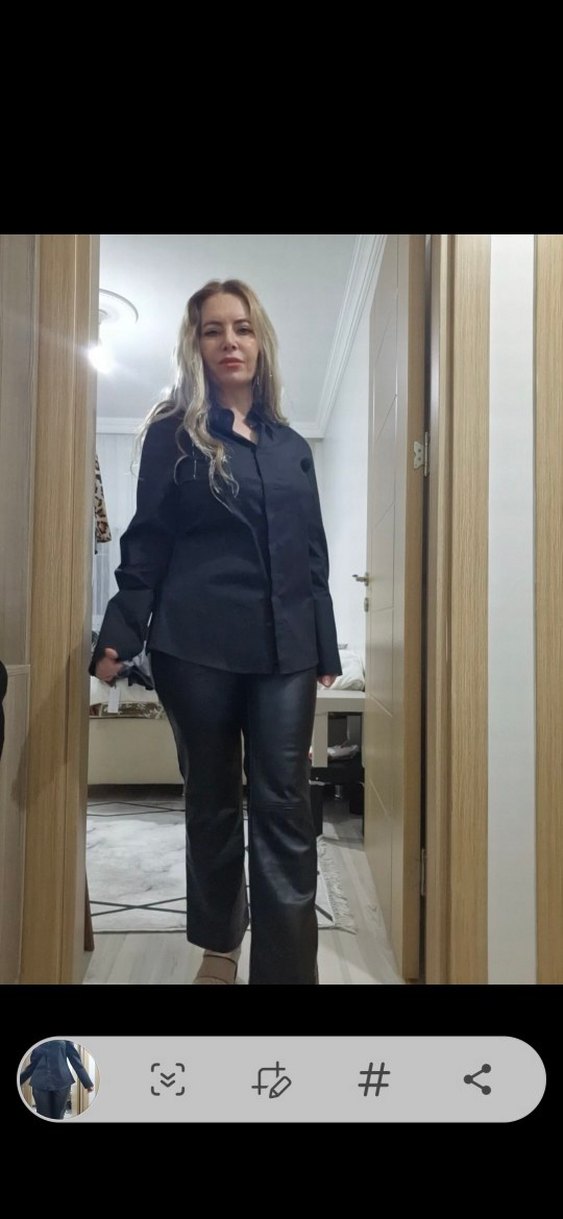 pamuklu fit gömlek - Görsel 4