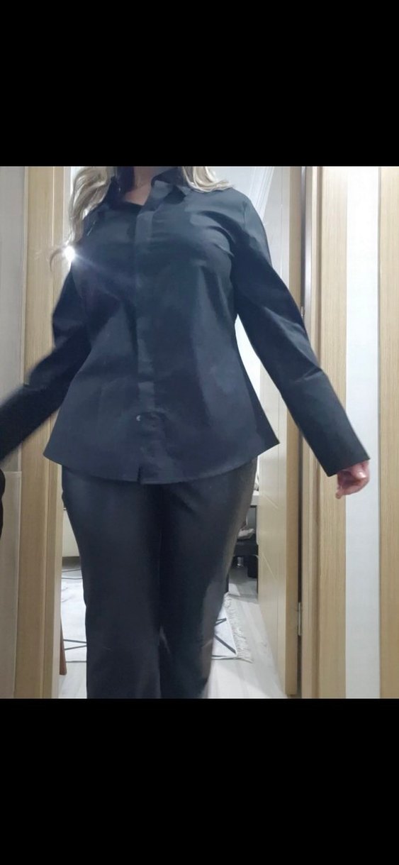 pamuklu fit gömlek - Görsel 3