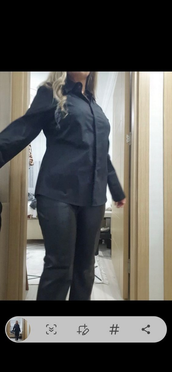 pamuklu fit gömlek - Görsel 2